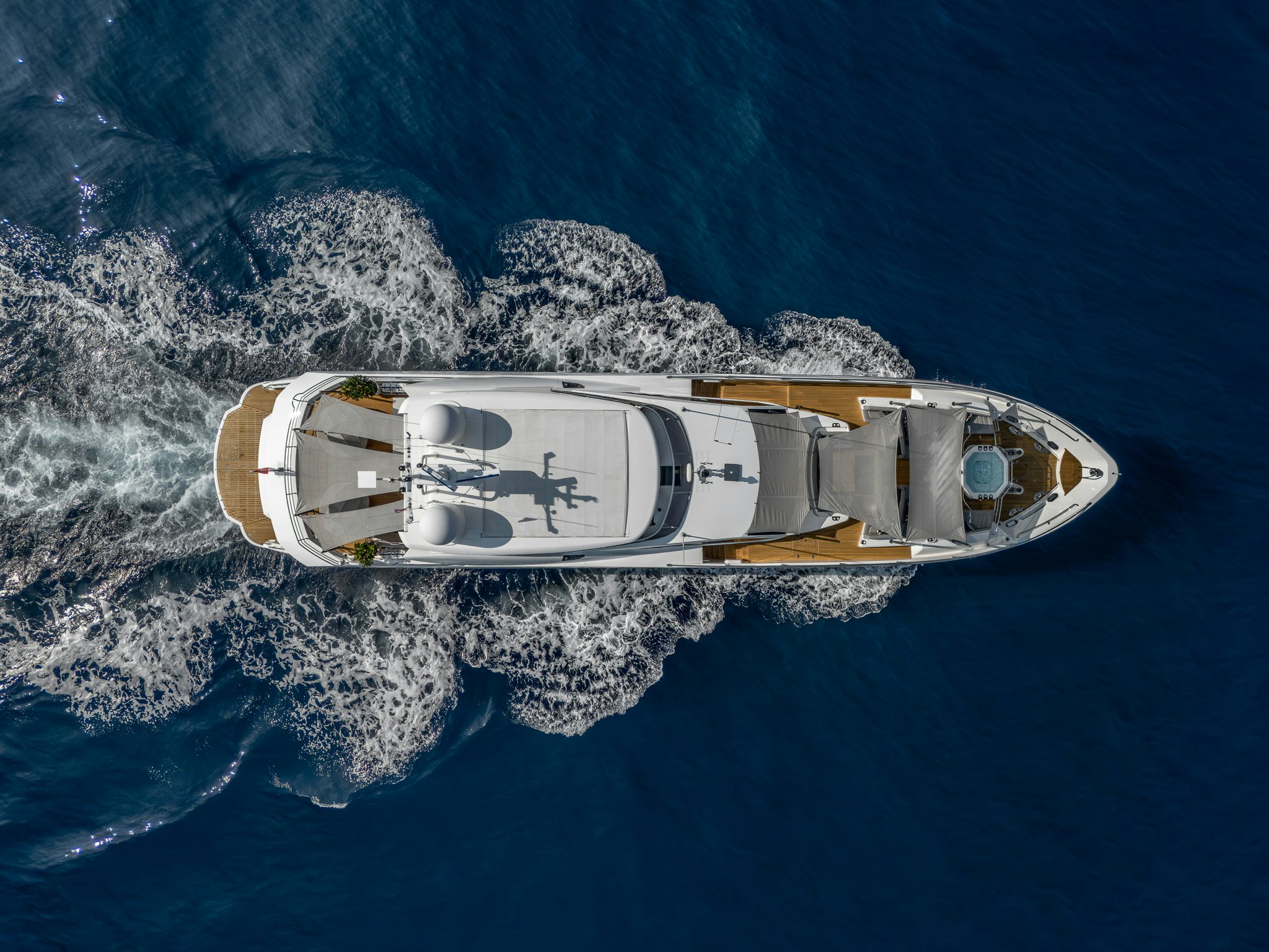 a space ship in the ocean aboard NOROADER Yacht for Sale