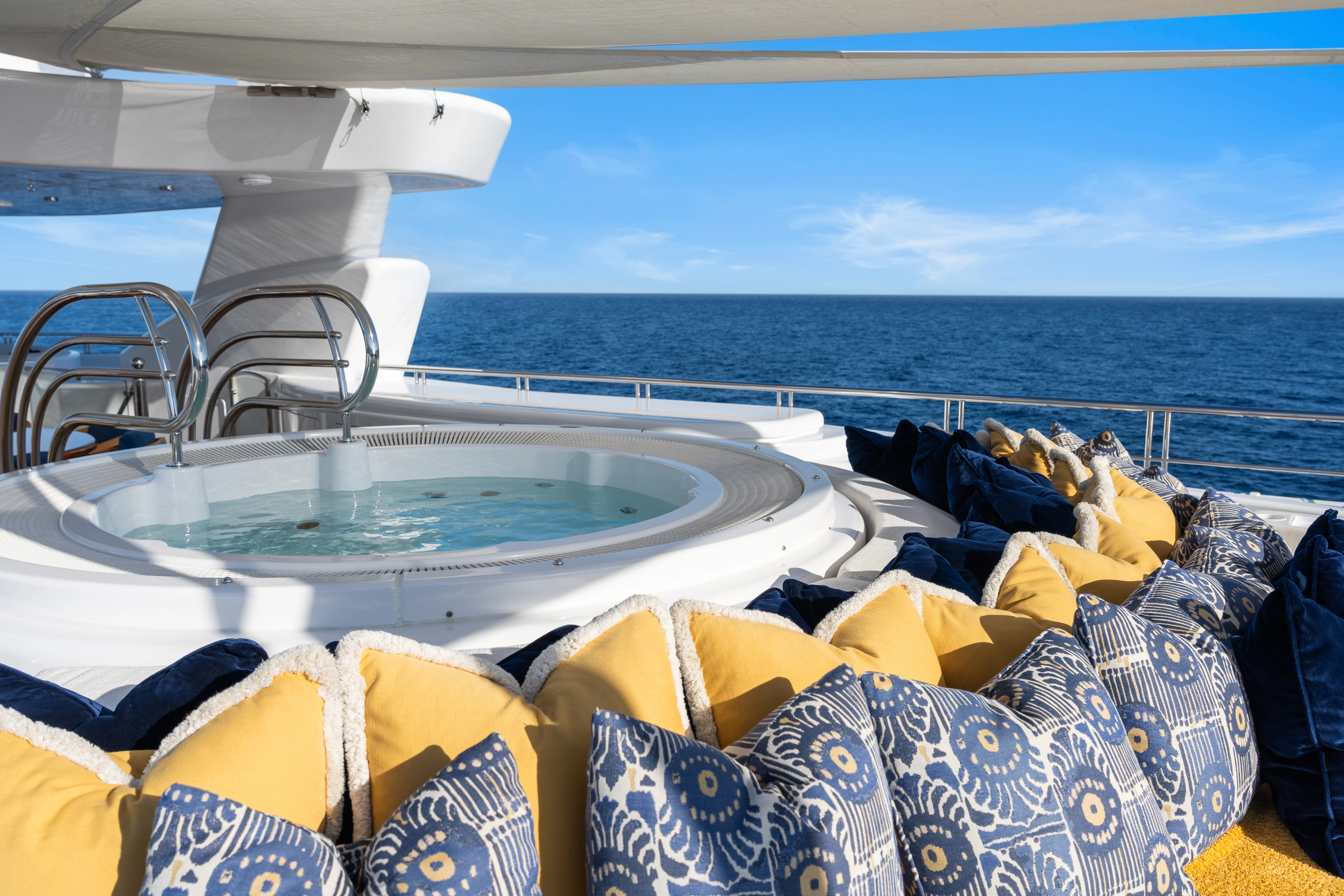 a boat with many bags on it aboard AMICA MEA Yacht for Sale