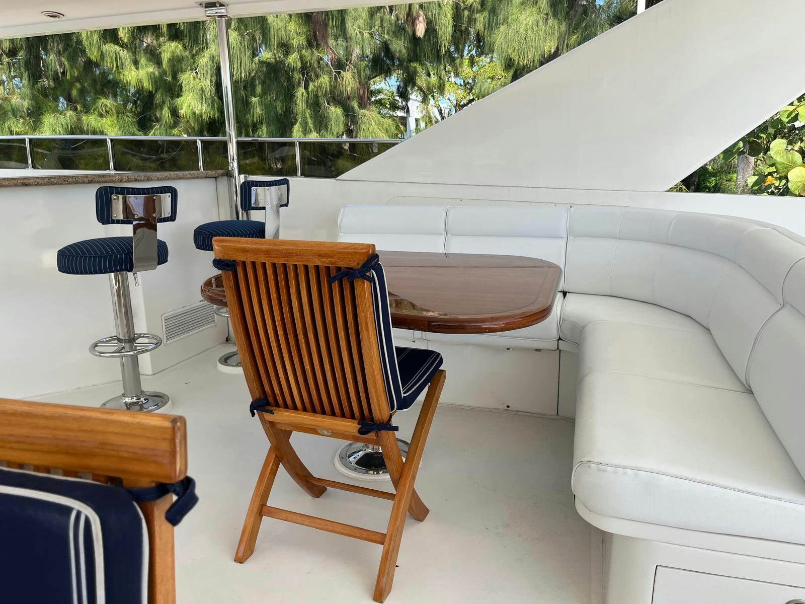 a chair in a room aboard SANCTUARY Yacht for Sale