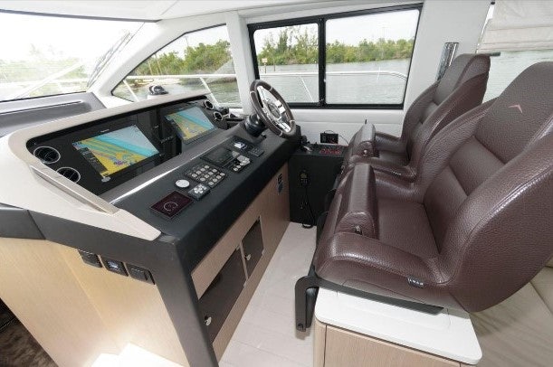 inside of a car aboard ENDLESS SUMMER Yacht for Sale