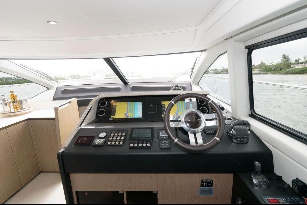 inside of a car aboard ENDLESS SUMMER Yacht for Sale
