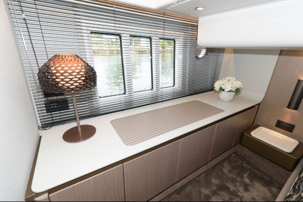 a room with a large window aboard ENDLESS SUMMER Yacht for Sale