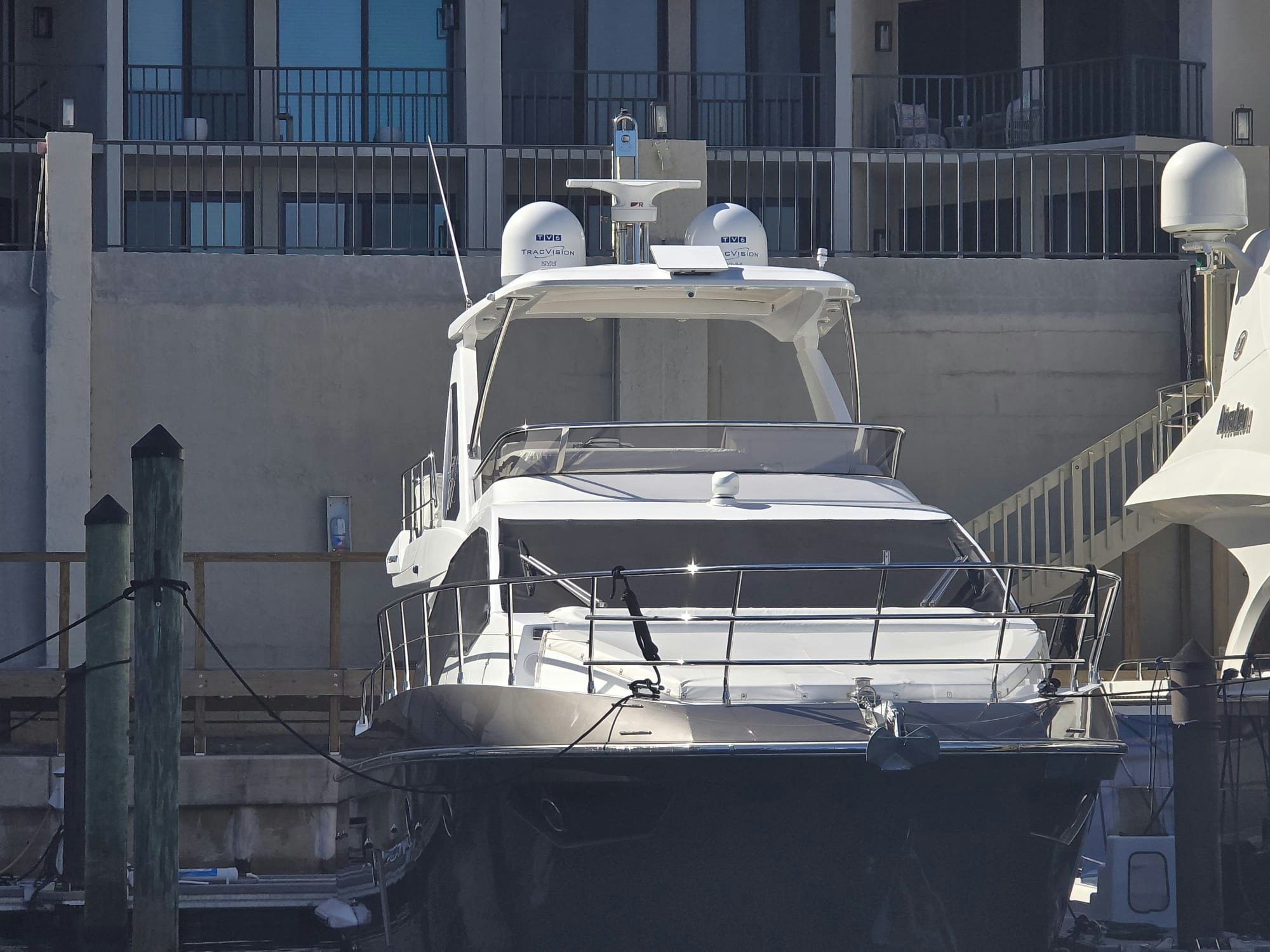 a white boat docked aboard ENDLESS SUMMER Yacht for Sale
