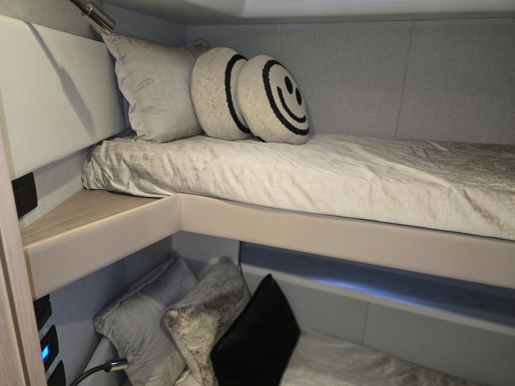 a bed with pillows aboard ENDLESS SUMMER Yacht for Sale