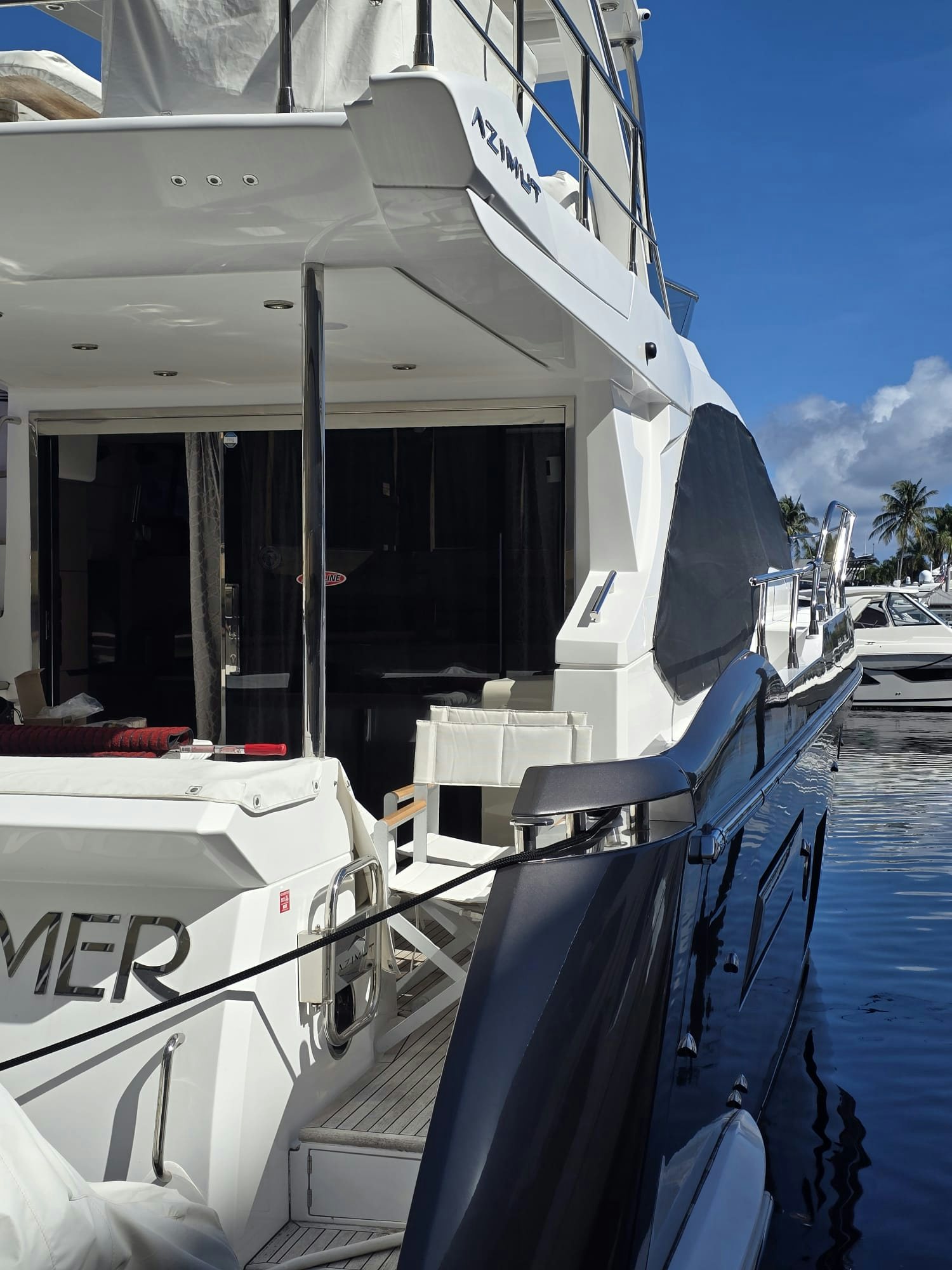 a boat docked at a pier aboard ENDLESS SUMMER Yacht for Sale