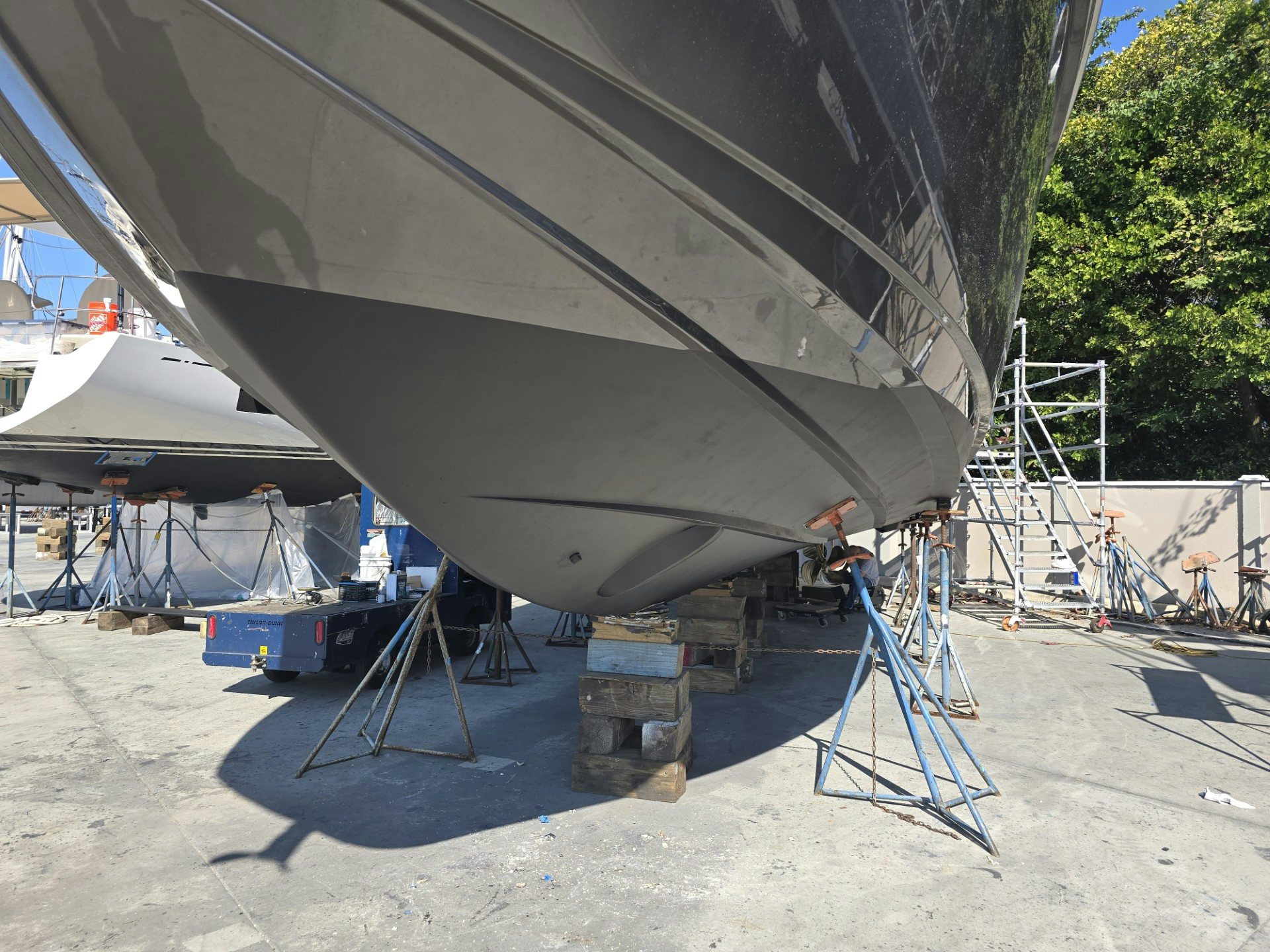 a large metal structure with a ladder aboard ENDLESS SUMMER Yacht for Sale