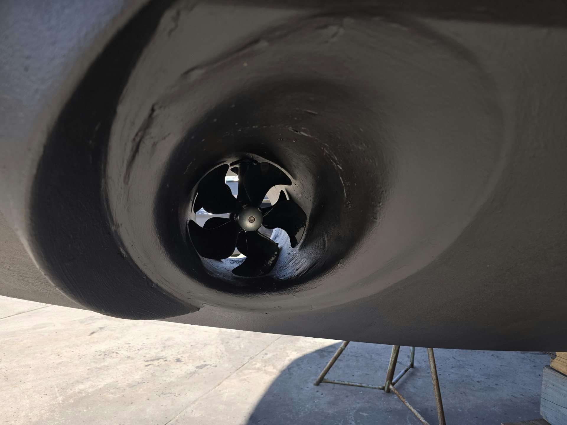a tire on a car aboard ENDLESS SUMMER Yacht for Sale