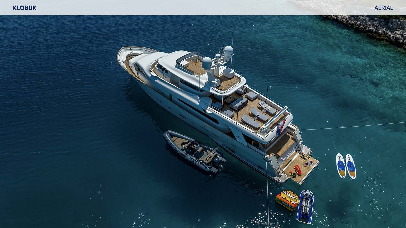 a boat on the water aboard KLOBUK Yacht for Charter