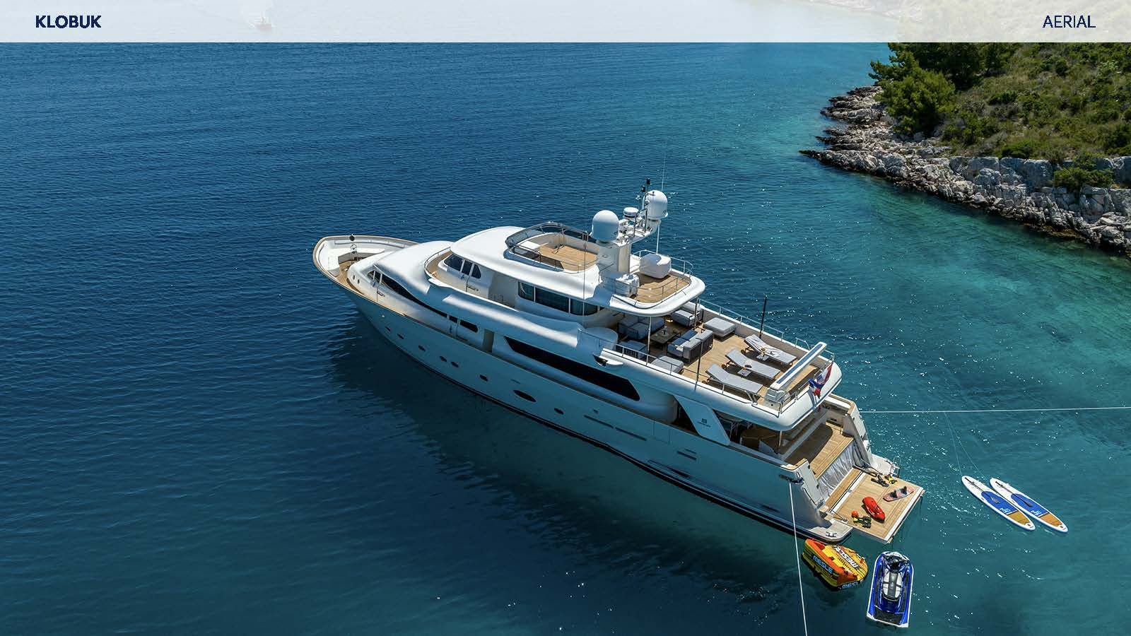 a boat in the water aboard KLOBUK Yacht for Charter