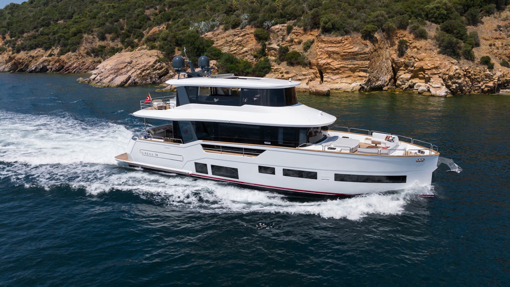 a boat on the water aboard Galene iv Yacht for Sale