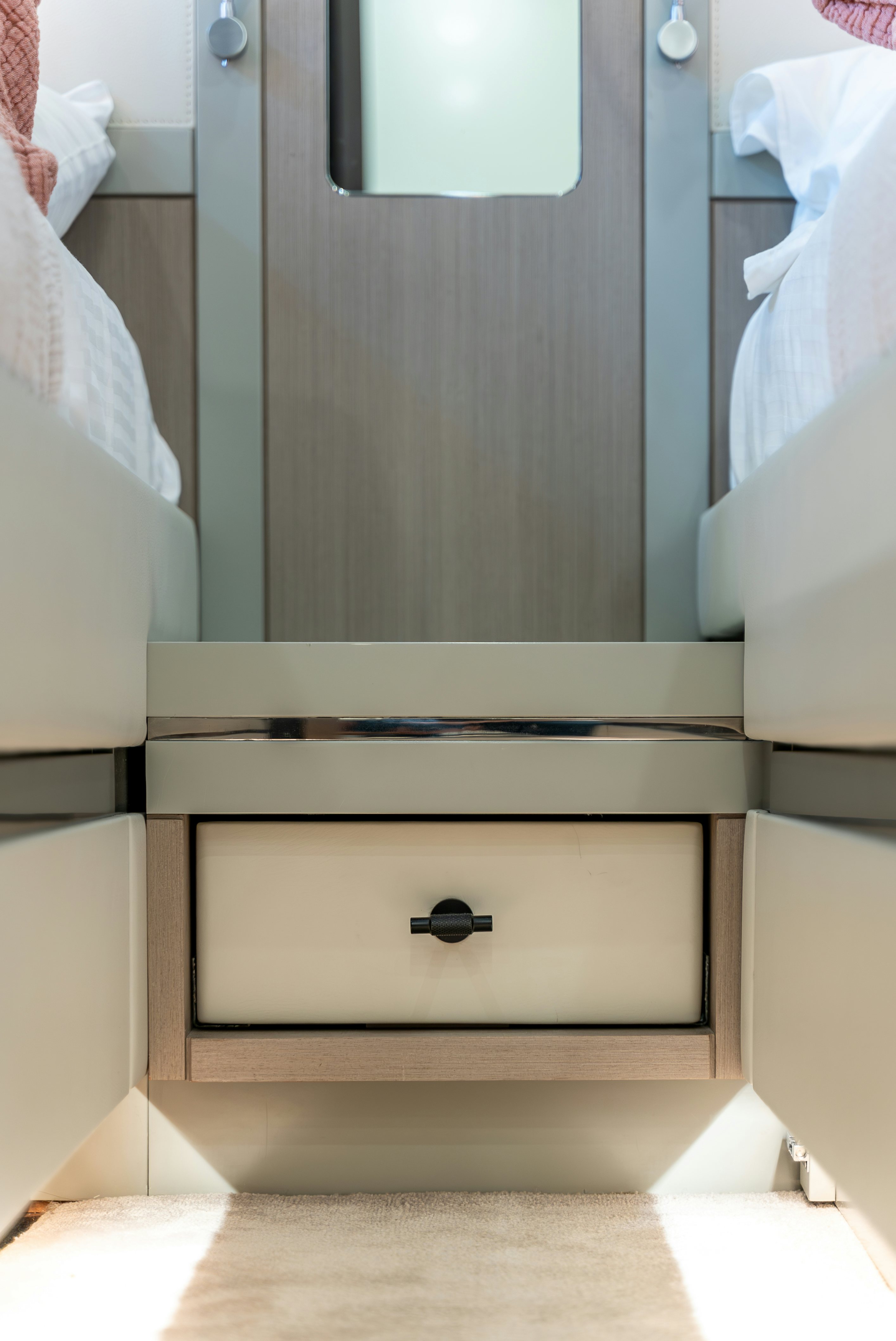 a cabinet with drawers aboard GALENE IV Yacht for Sale