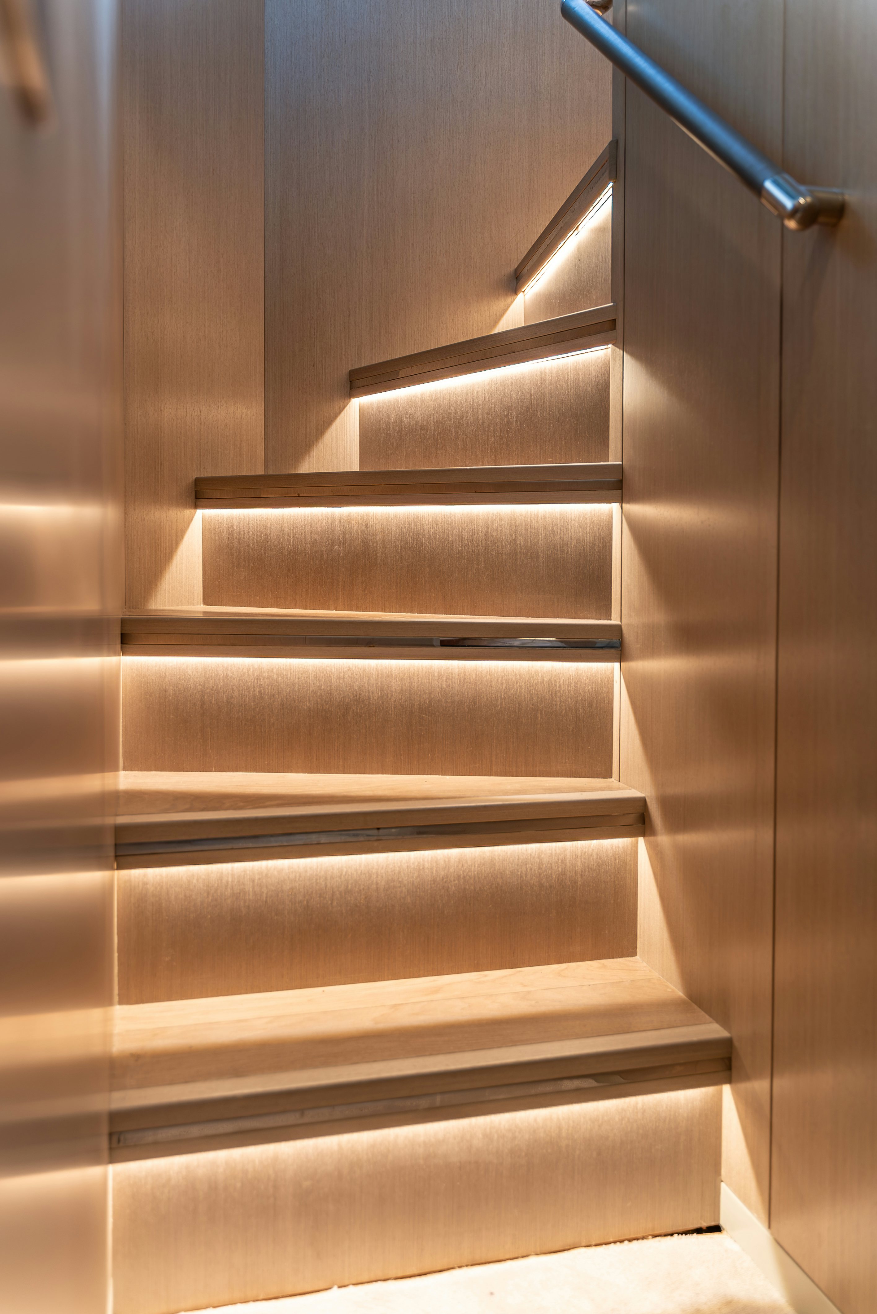 a metal shelf with a handle aboard GALENE IV Yacht for Sale