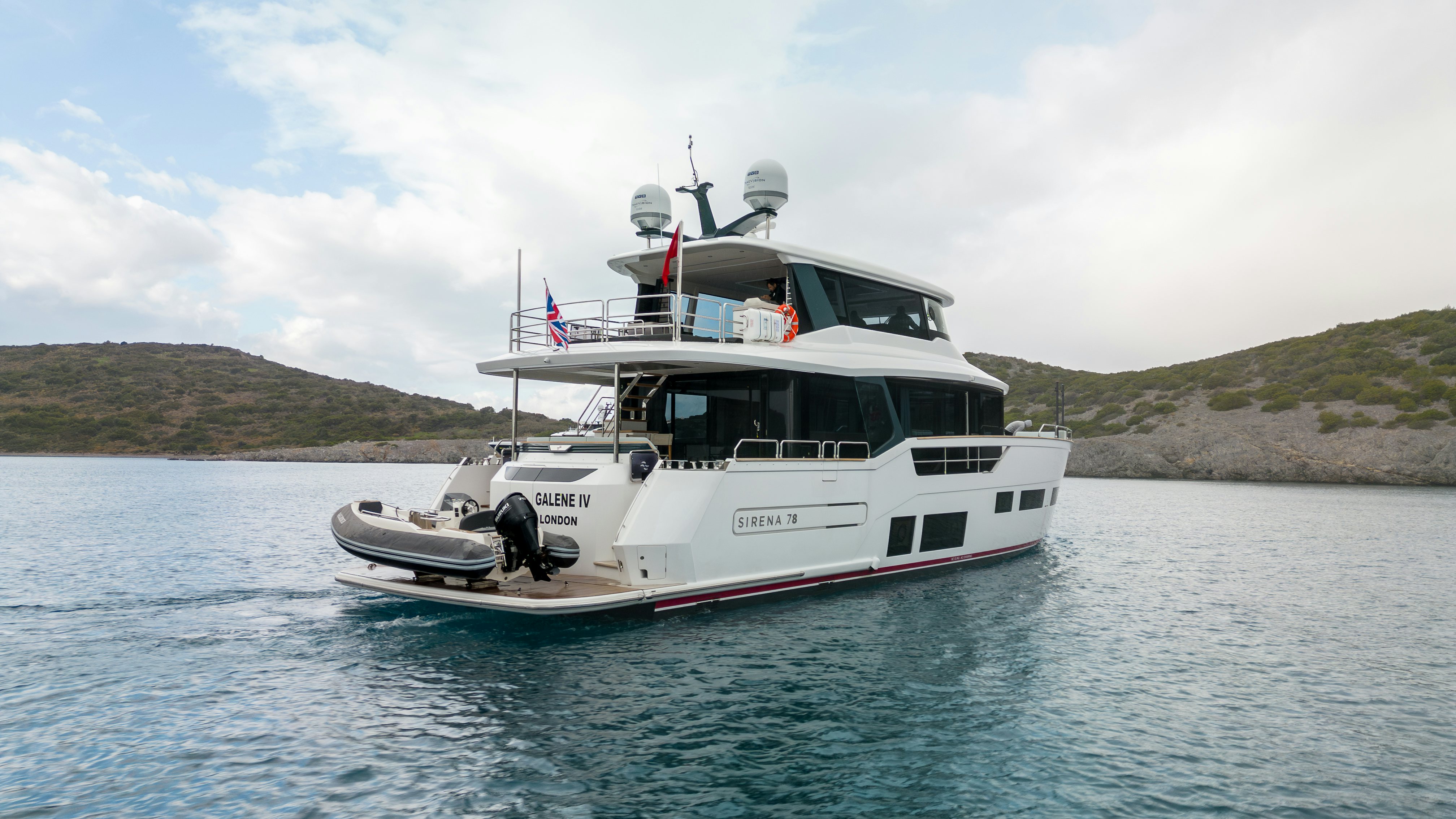 a boat in the water aboard GALENE IV Yacht for Sale