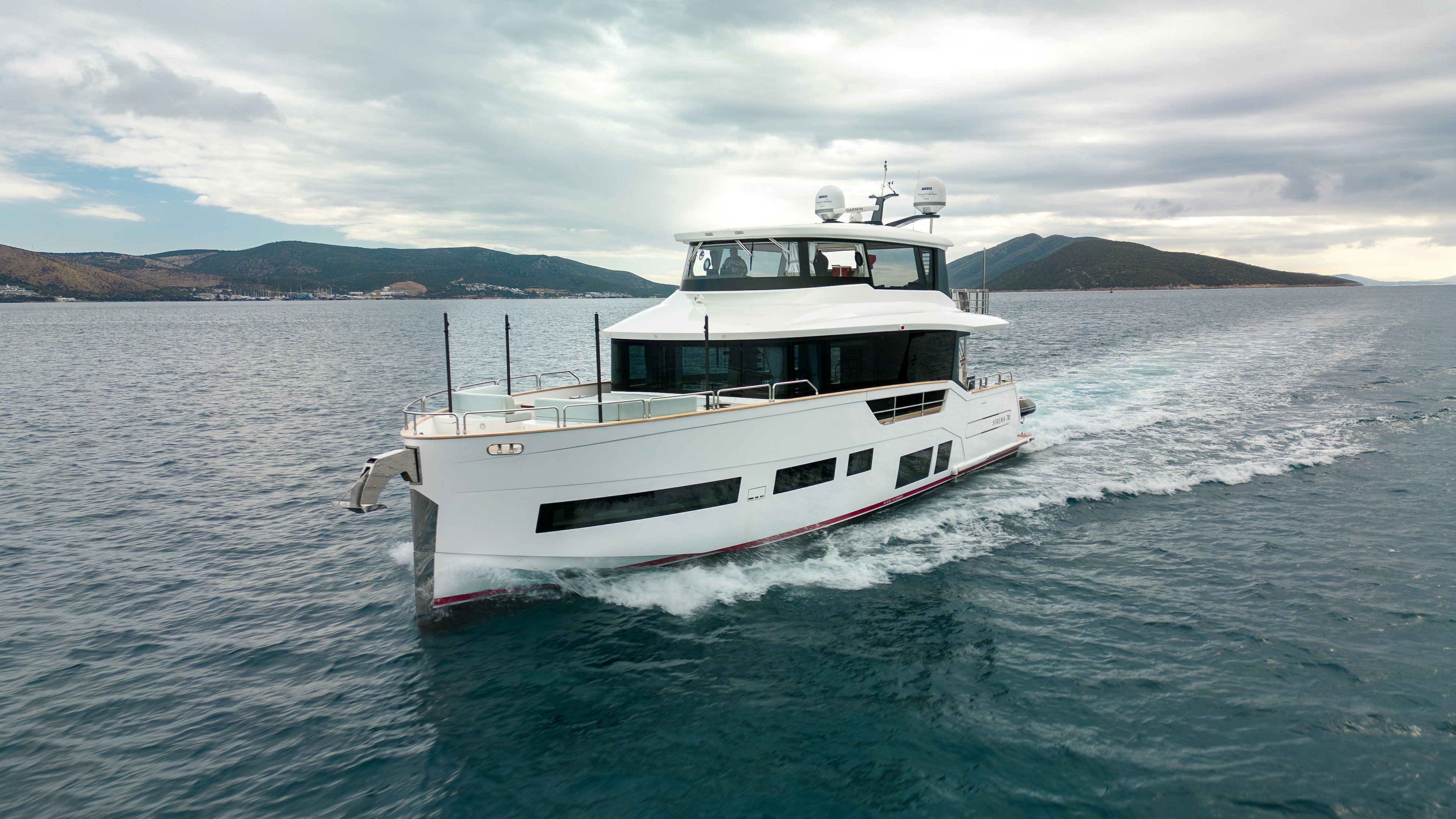 a boat on the water aboard GALENE IV Yacht for Sale
