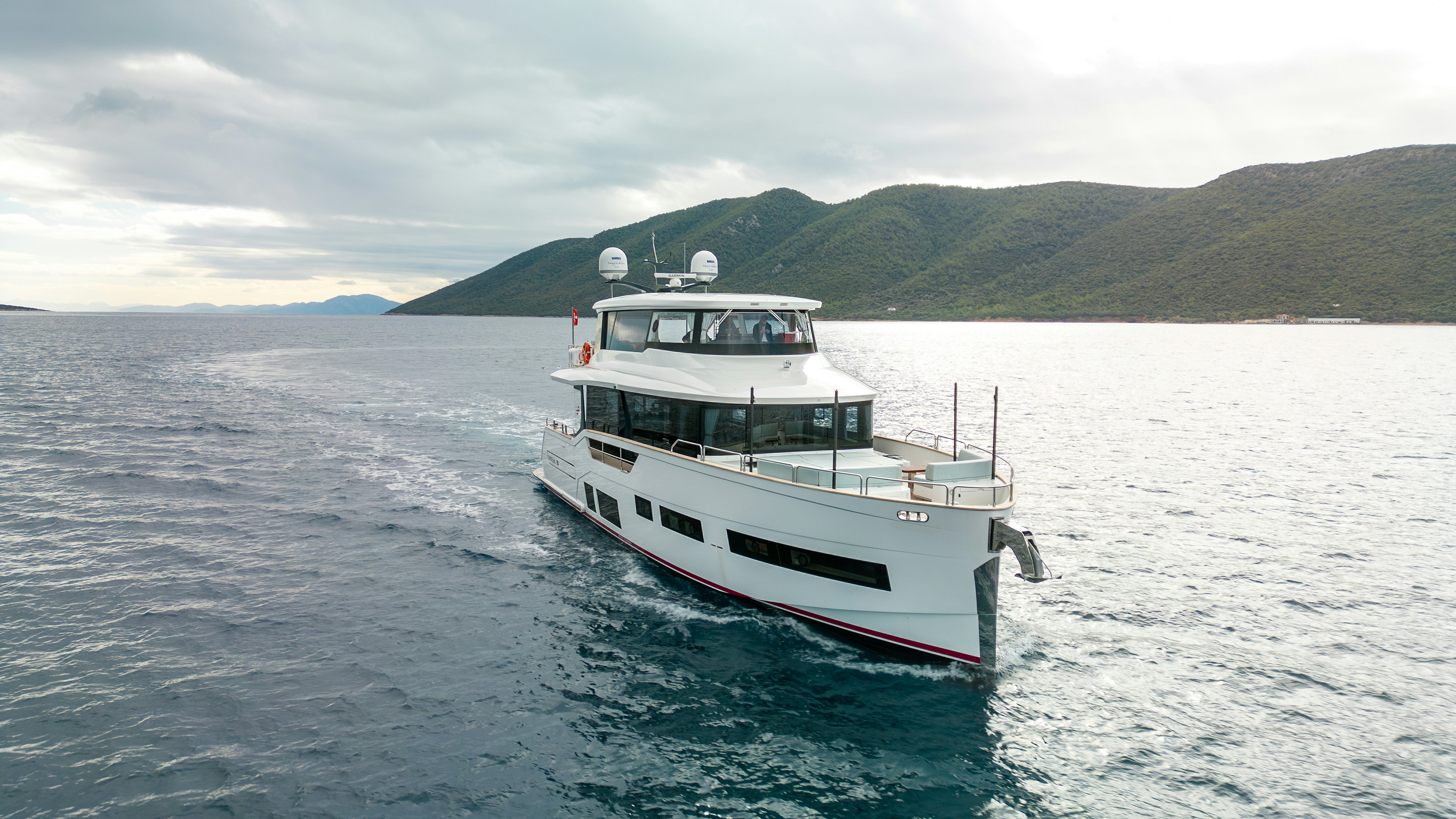 a boat in the water aboard GALENE IV Yacht for Sale