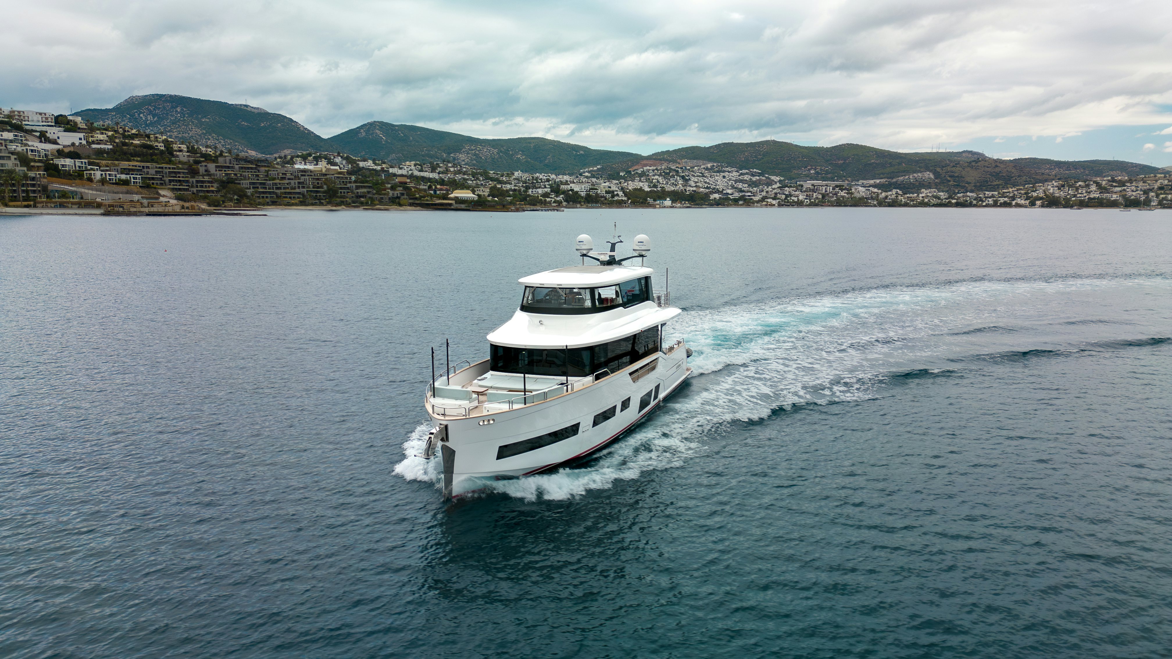 a boat on the water aboard GALENE IV Yacht for Sale