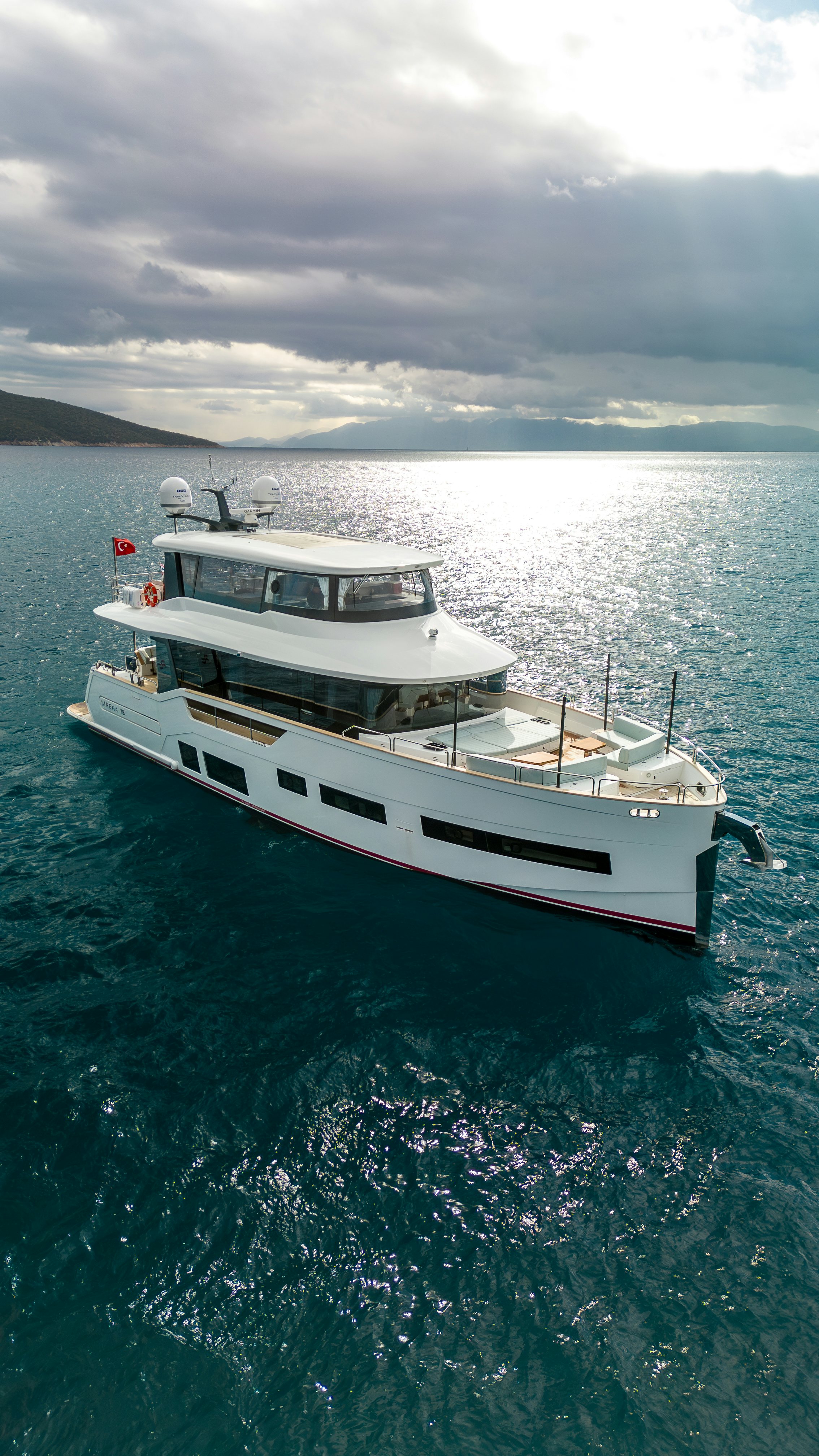 a boat in the water aboard GALENE IV Yacht for Sale