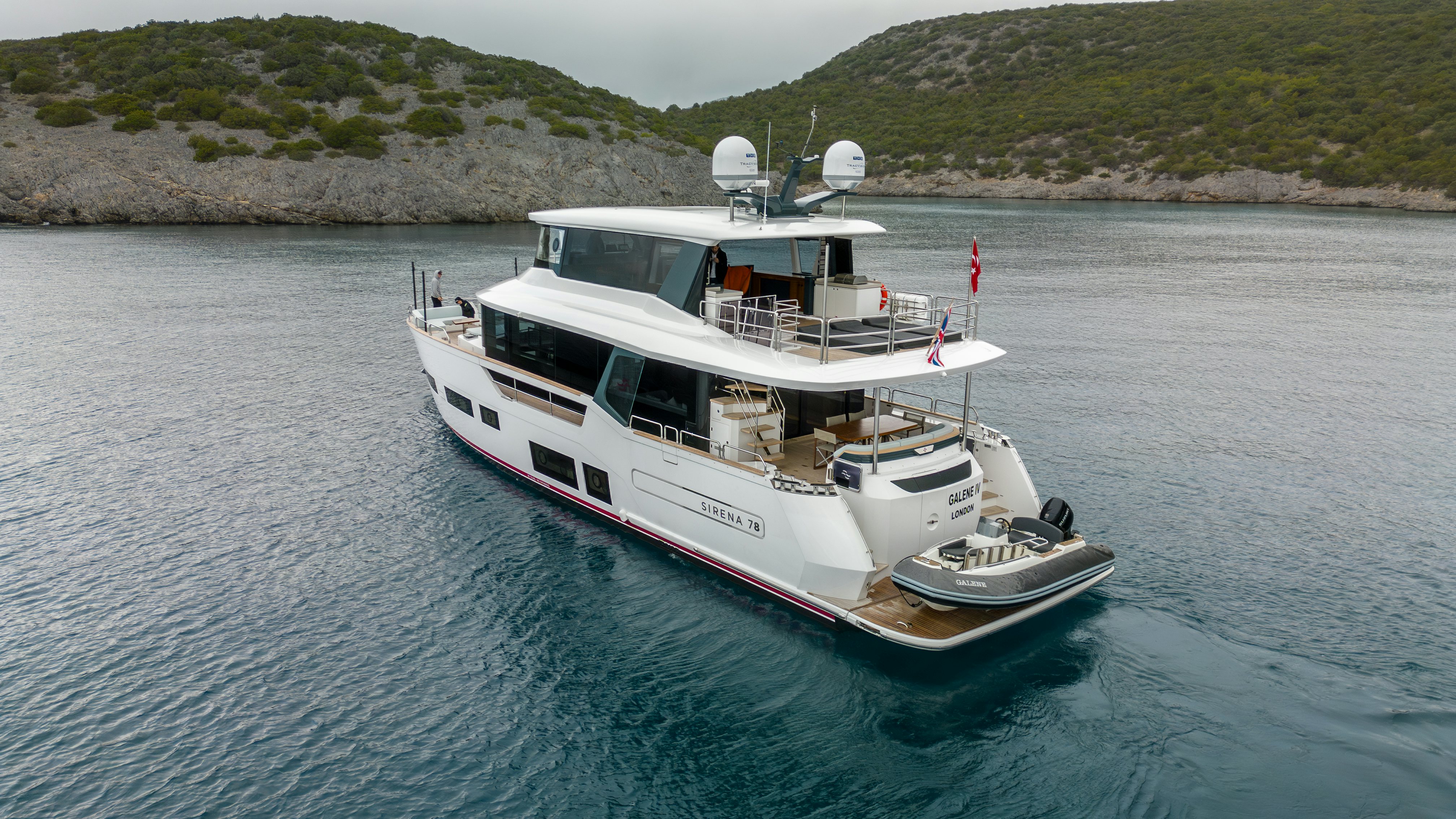 a boat on the water aboard GALENE IV Yacht for Sale