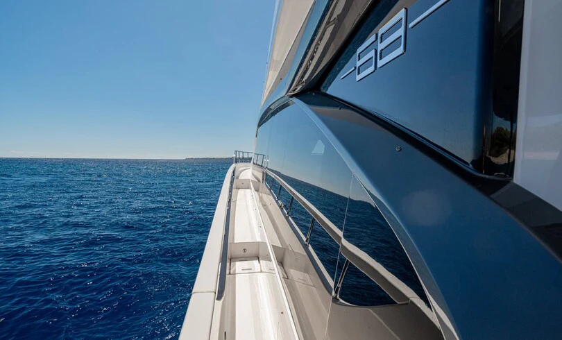 a boat on the water aboard SBK Yacht for Charter