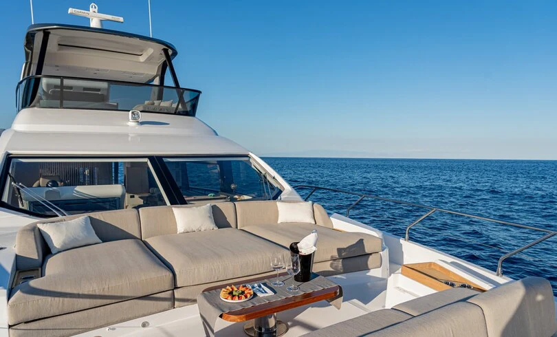 a boat on the water aboard SBK Yacht for Charter