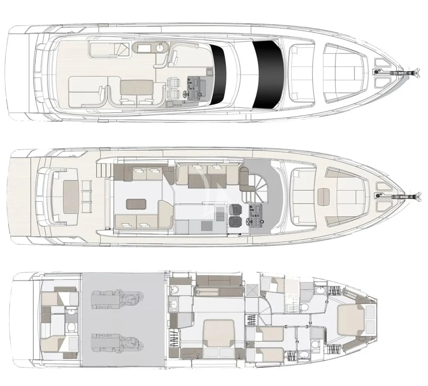diagram, engineering drawing aboard SBK Yacht for Charter