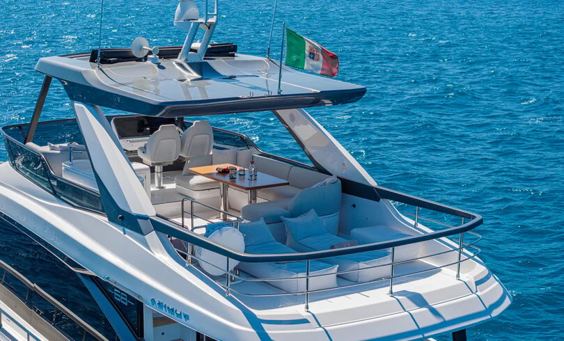 a boat on the water aboard SBK Yacht for Charter