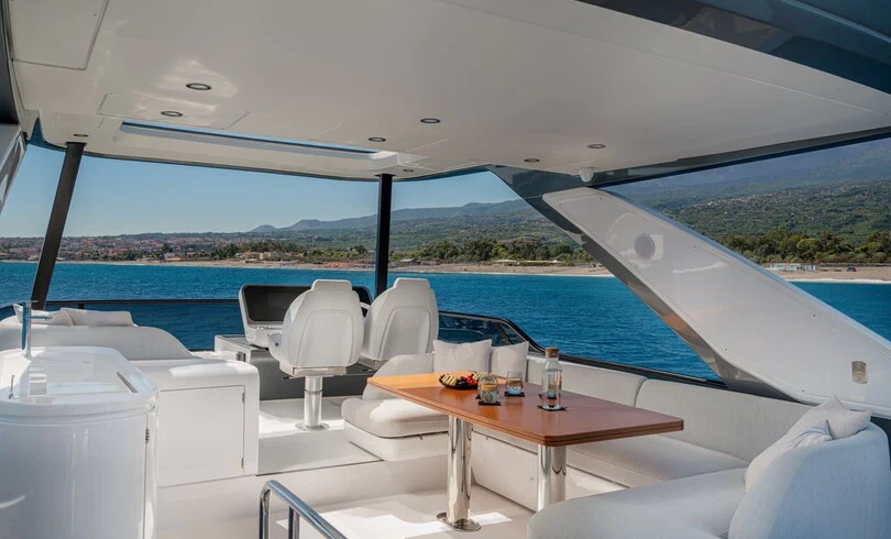 a boat on the water aboard SBK Yacht for Charter