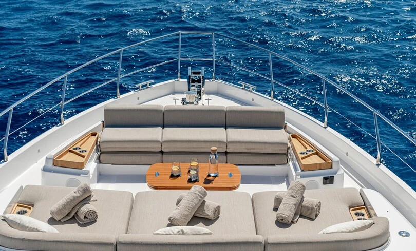 a boat on the water aboard SBK Yacht for Charter