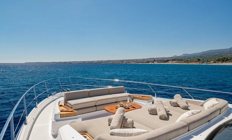 a boat on the water aboard SBK Yacht for Charter
