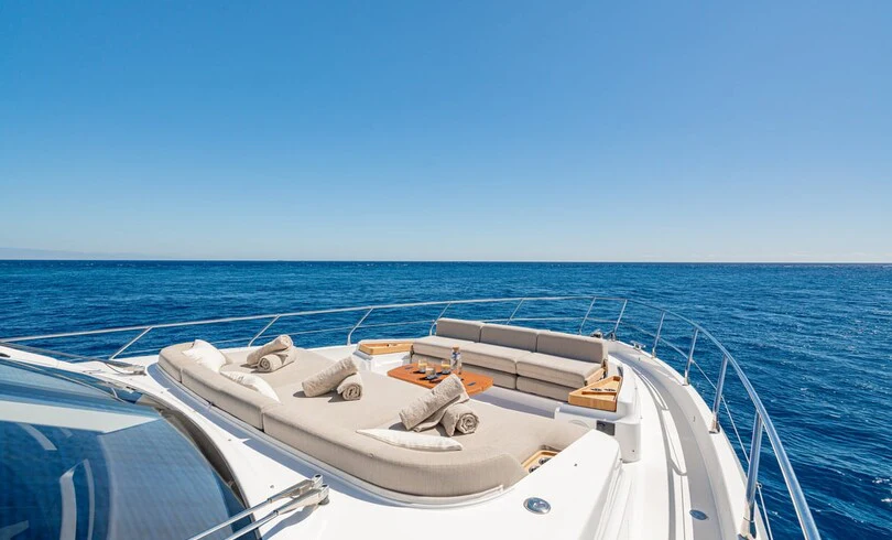 a boat on the water aboard SBK Yacht for Charter