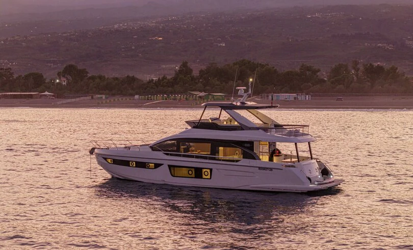 a boat on the water aboard SBK Yacht for Charter