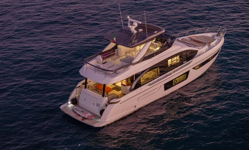 a boat on the water aboard SBK Yacht for Charter