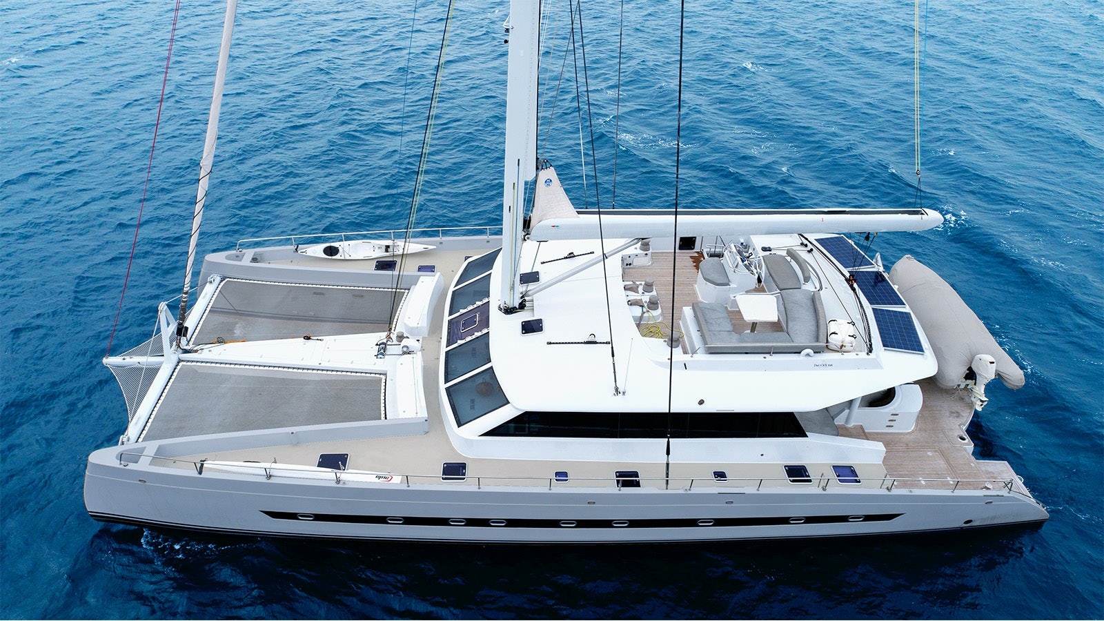 a white yacht in the water aboard SAMELI Yacht for Charter