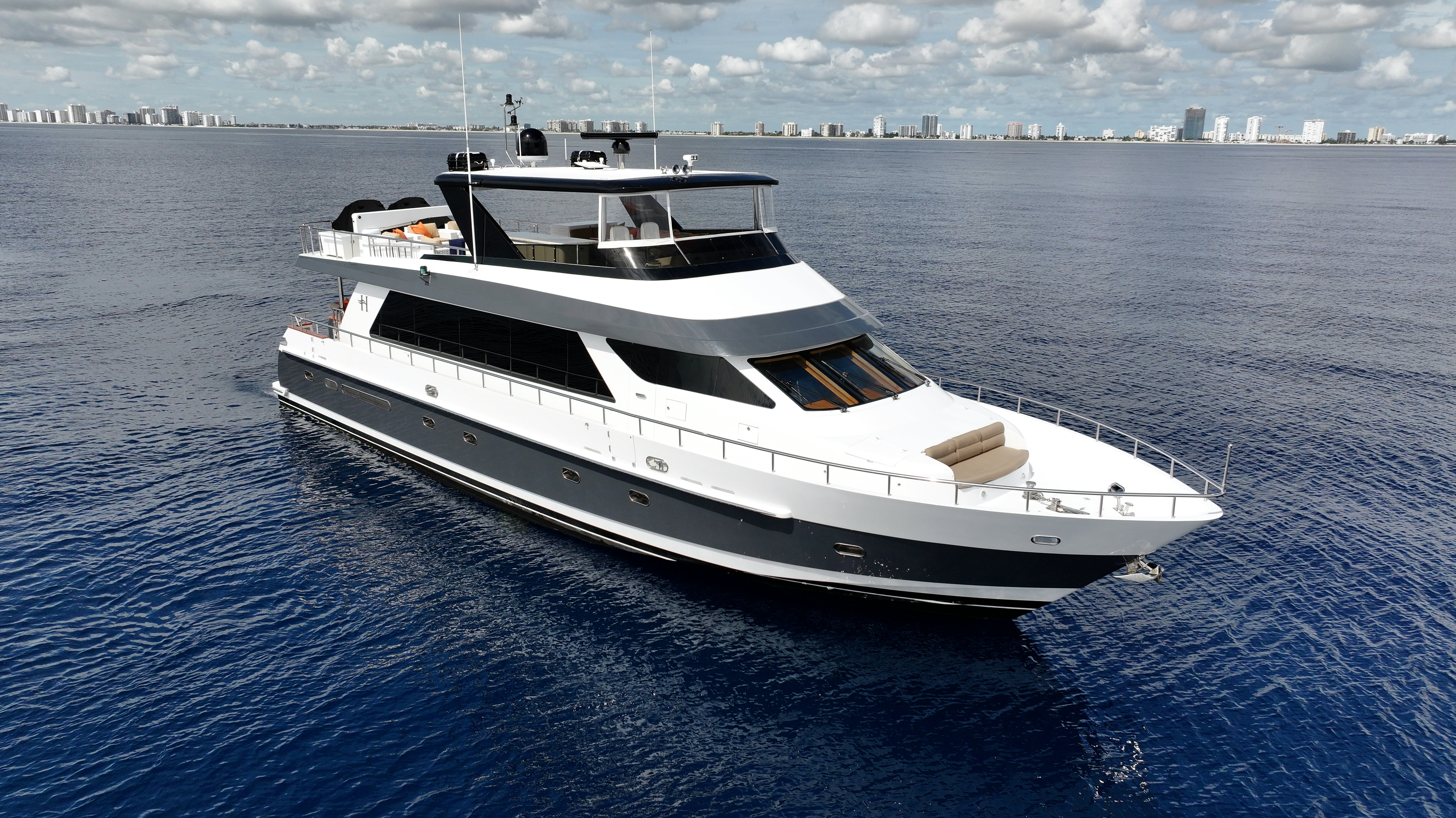 a white yacht in the water aboard SEA 2 SEA Yacht for Sale