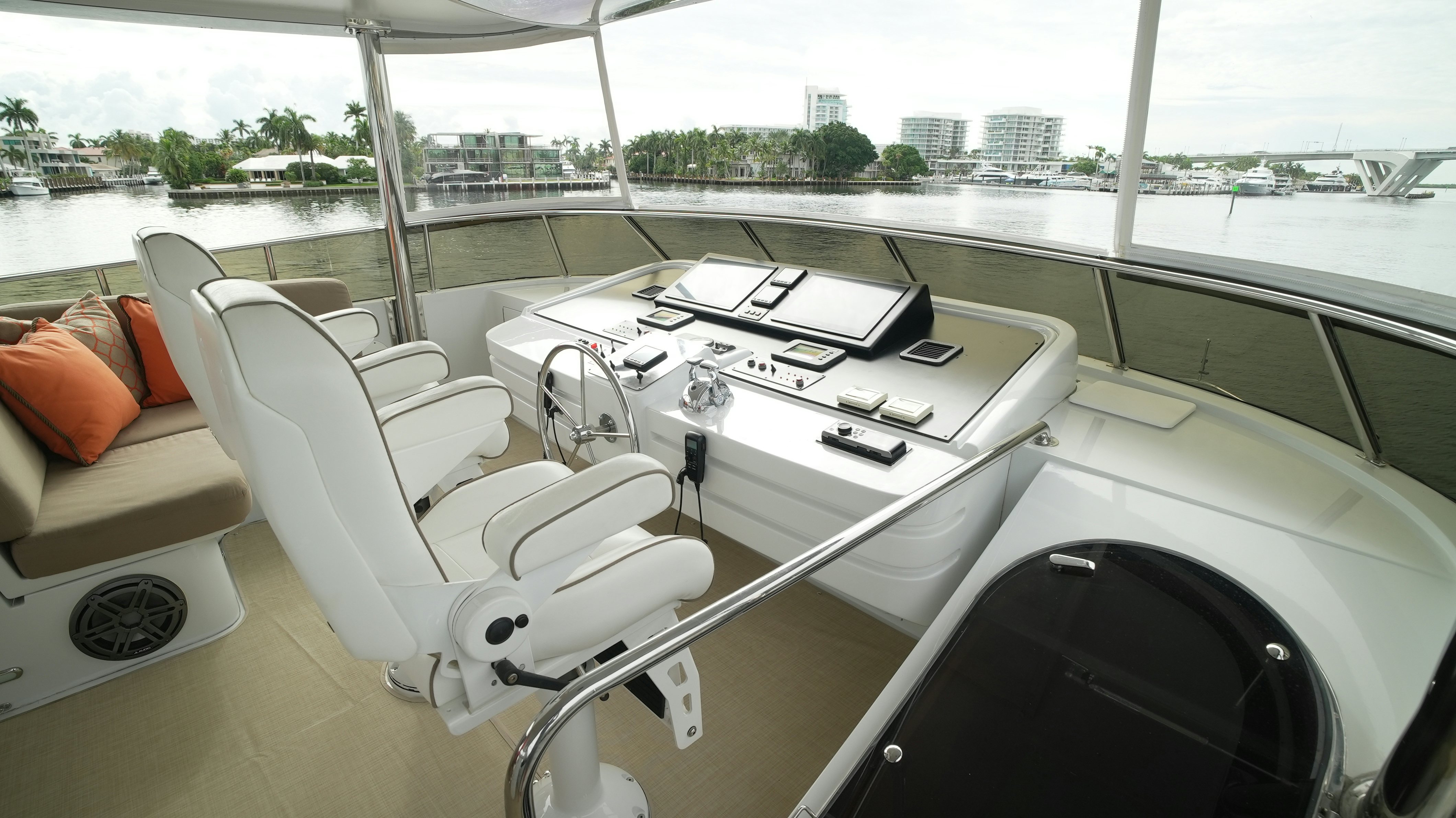 a boat with a table and chairs aboard SEA 2 SEA Yacht for Sale