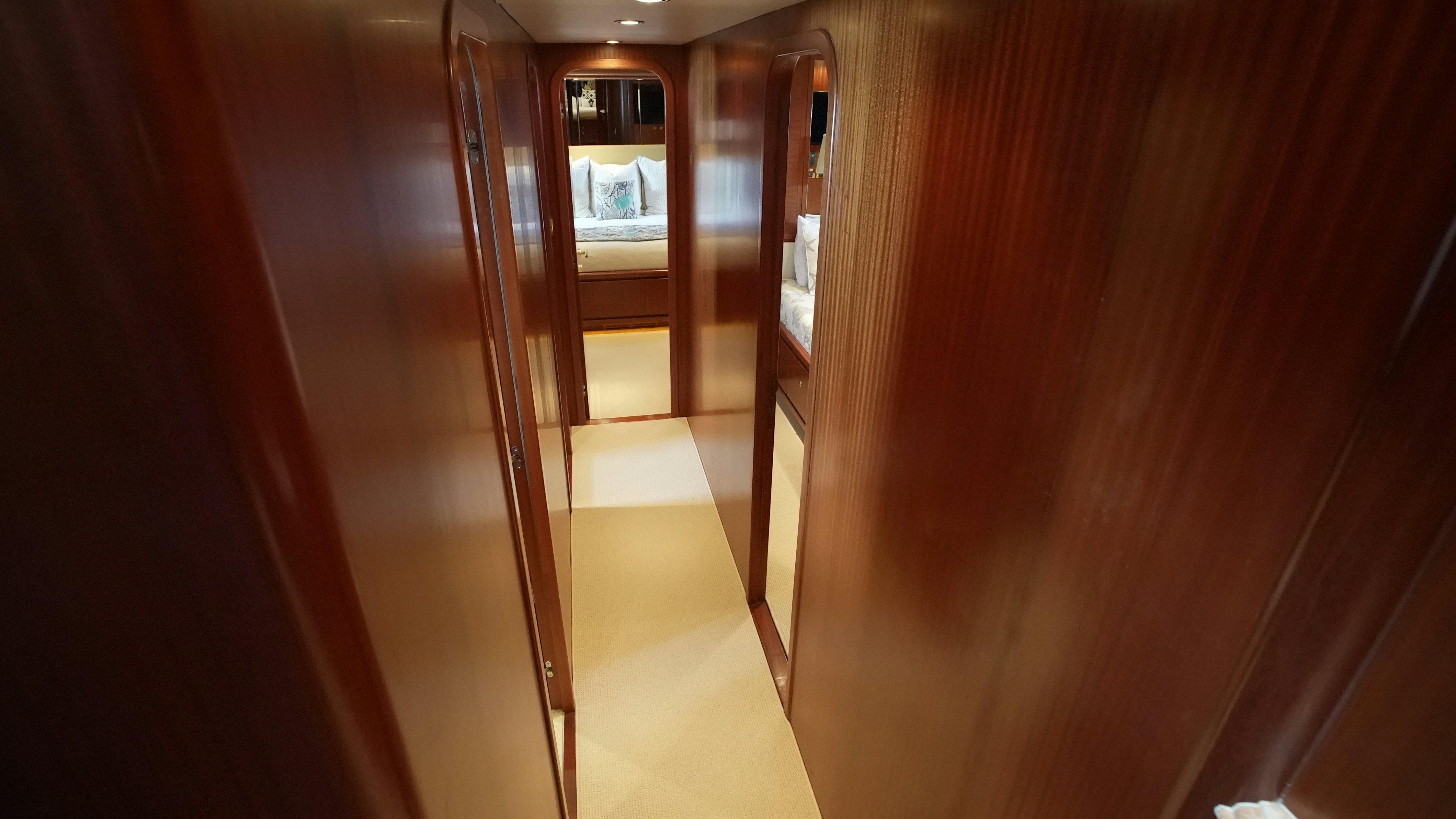 a hallway with wood floors aboard SEA 2 SEA Yacht for Sale
