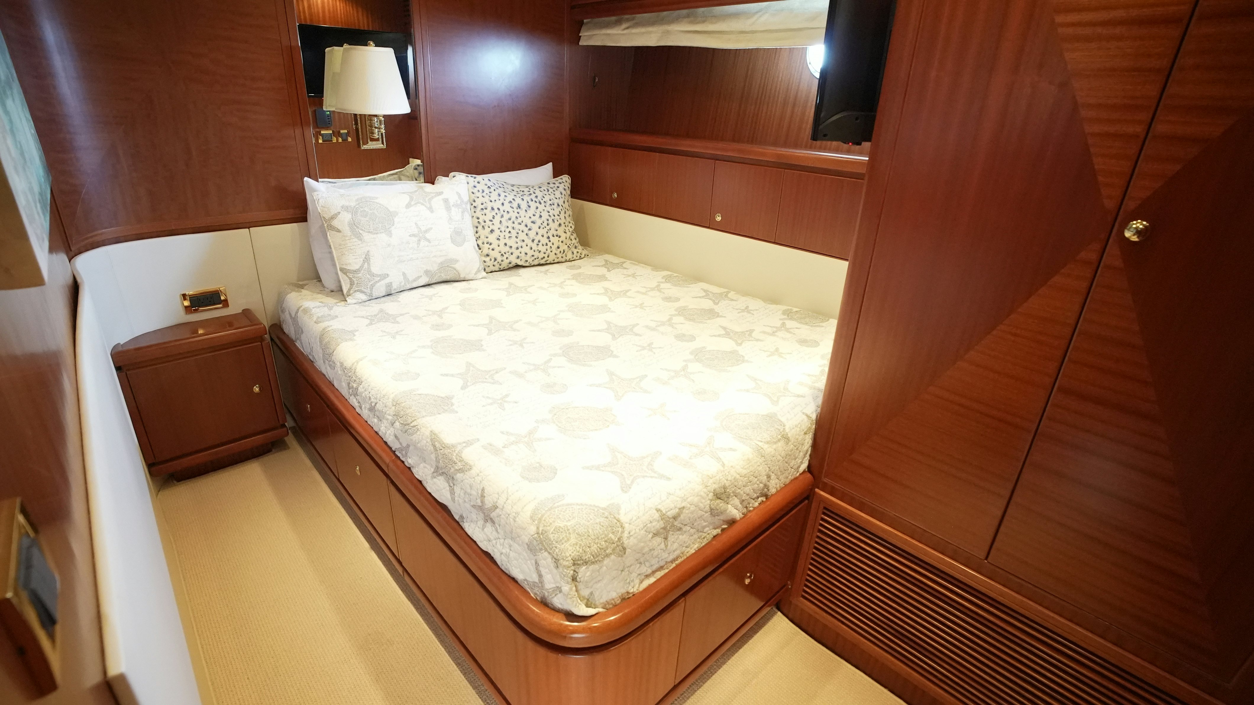 a bed in a room aboard SEA 2 SEA Yacht for Sale