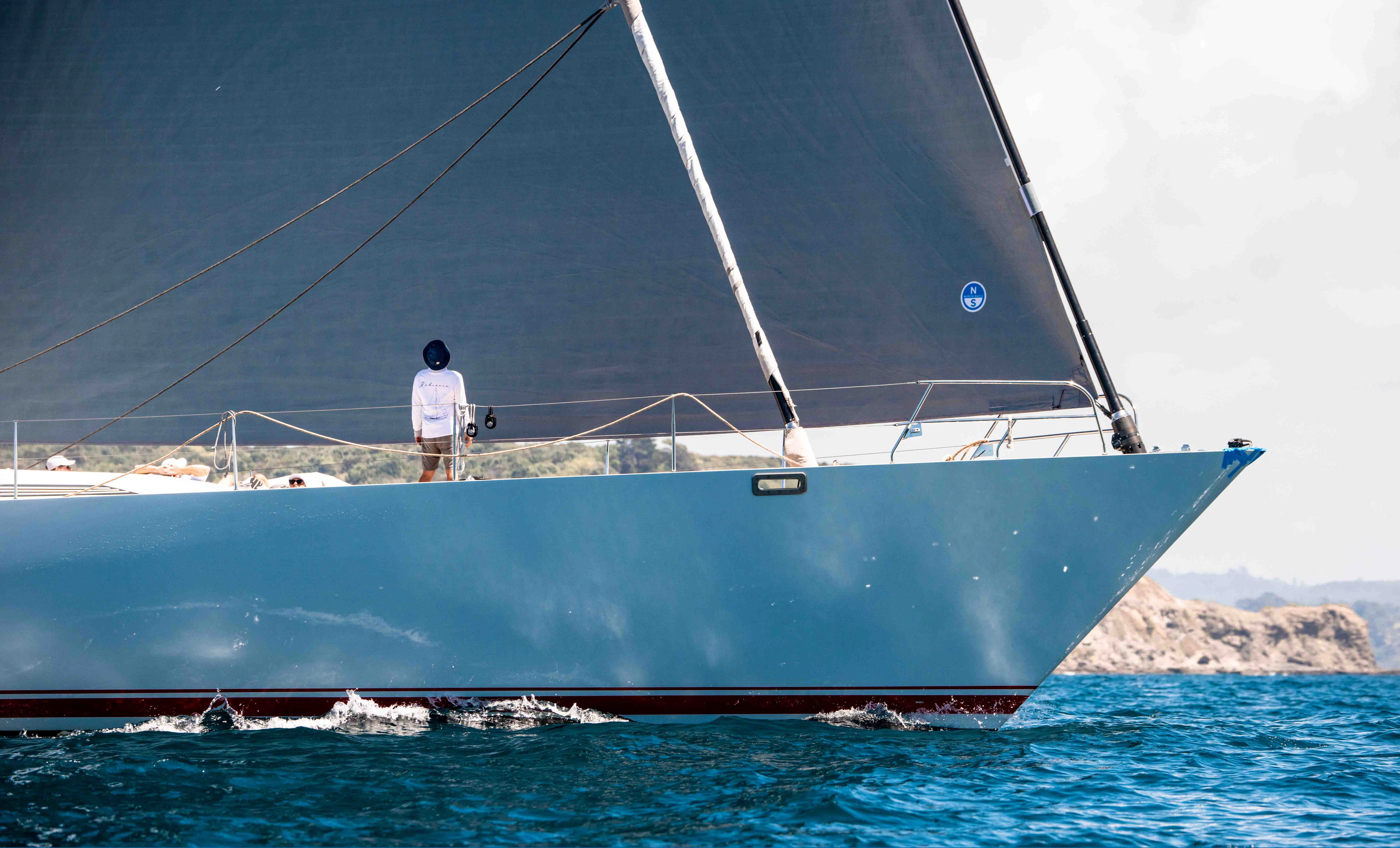 a person standing on a boat aboard RADIANCE Yacht for Charter