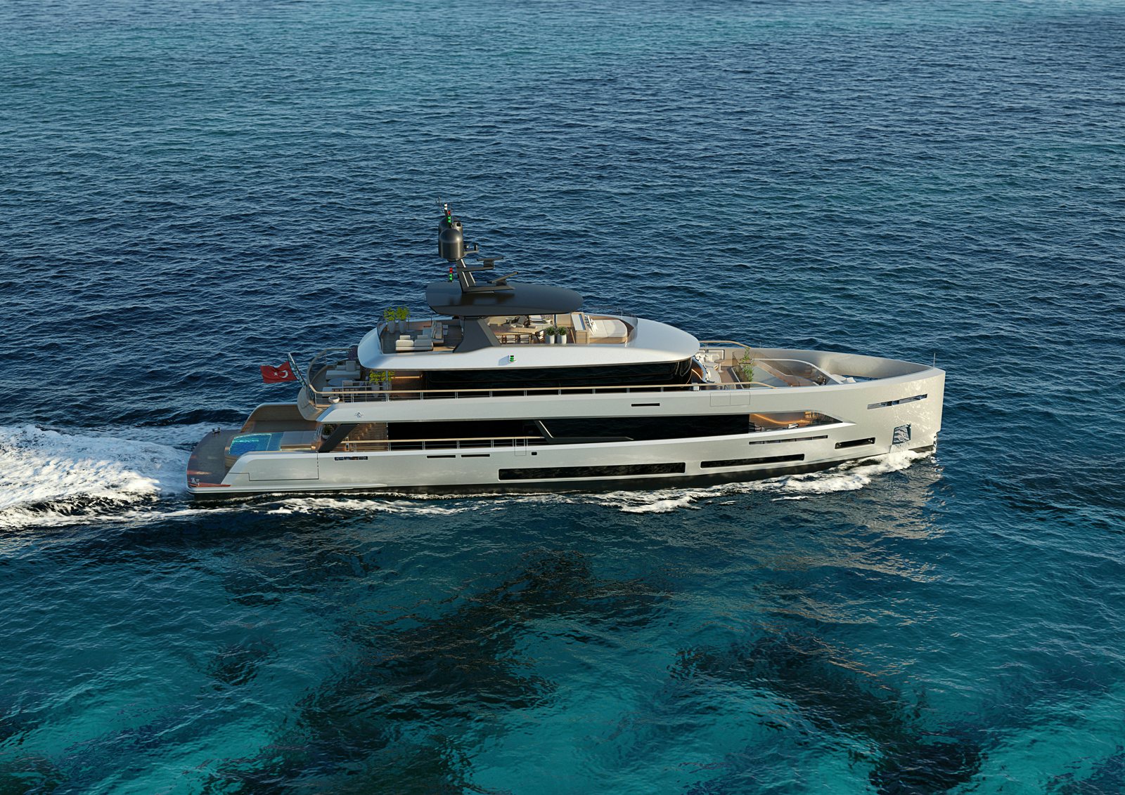 a boat in the water aboard SIRENA 42M/01 Yacht for Sale