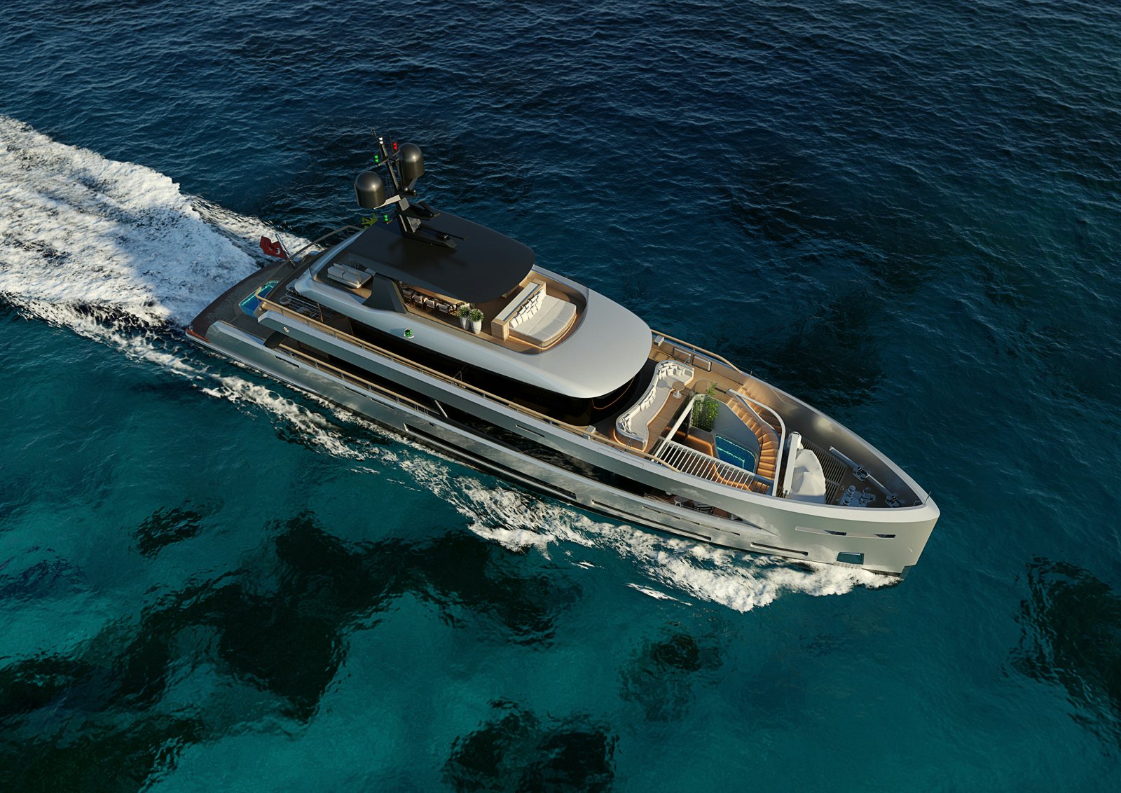 a boat in the water aboard SIRENA 42M/01 Yacht for Sale