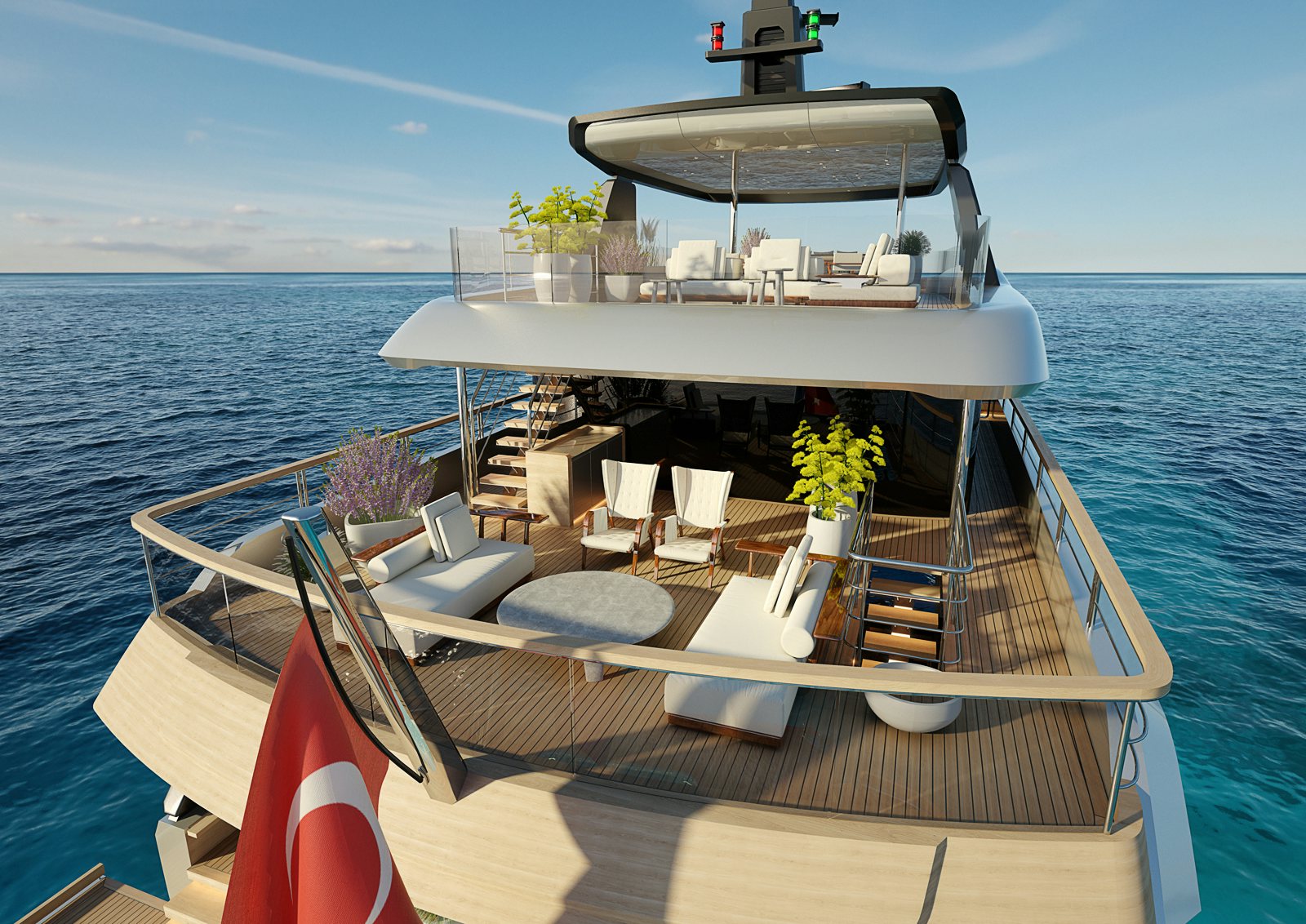 a boat on the water aboard SIRENA 42M/01 Yacht for Sale