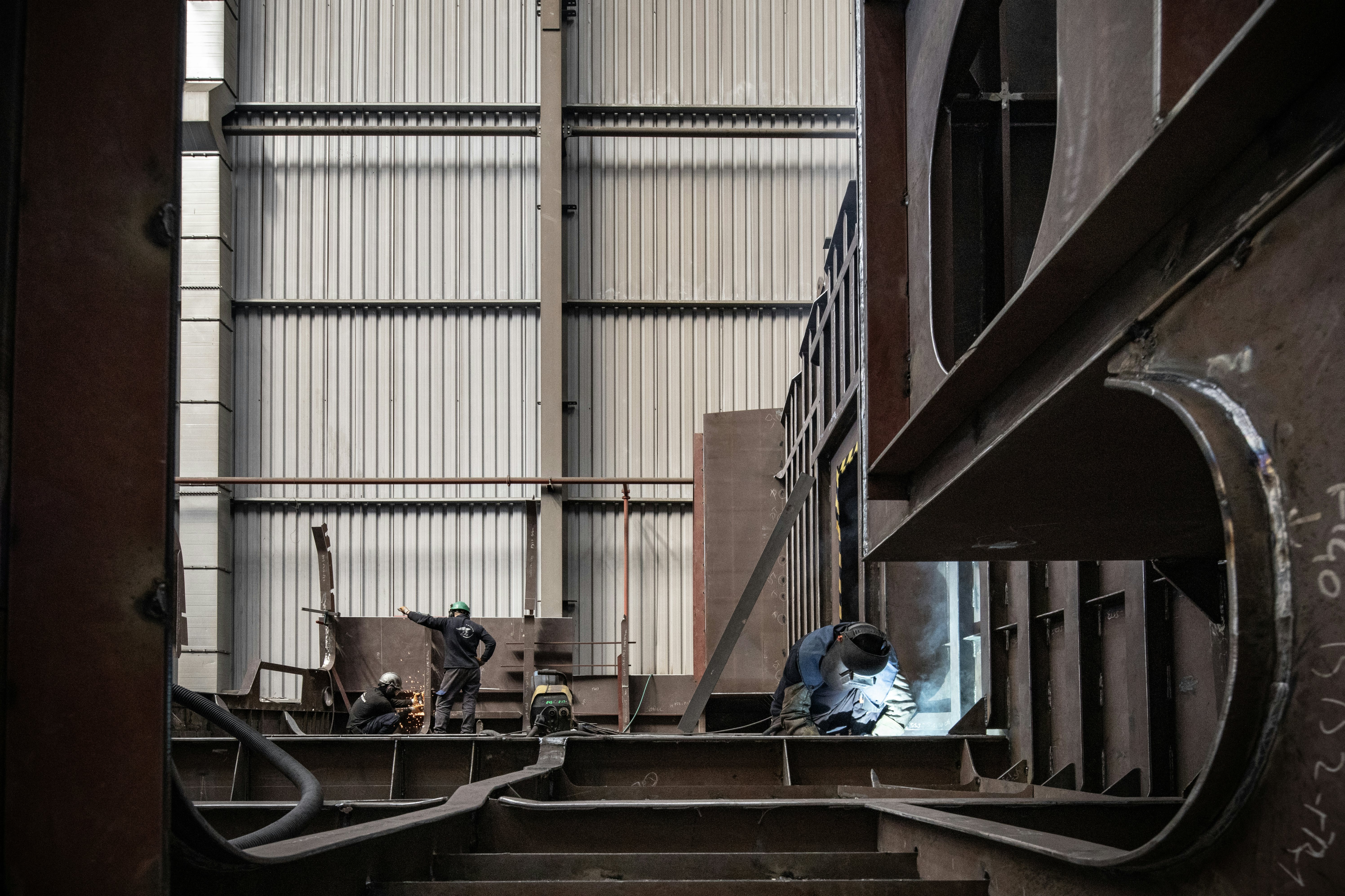 a group of people working on a building aboard SIRENA 42M/01 Yacht for Sale