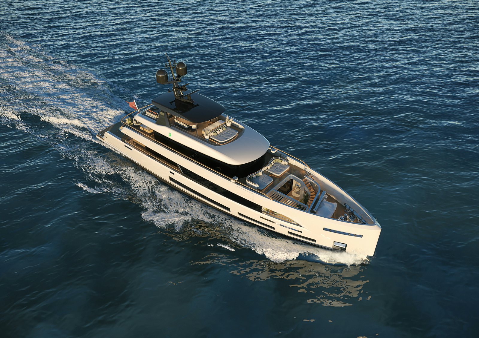 a boat in the water aboard SIRENA 42M/01 Yacht for Sale