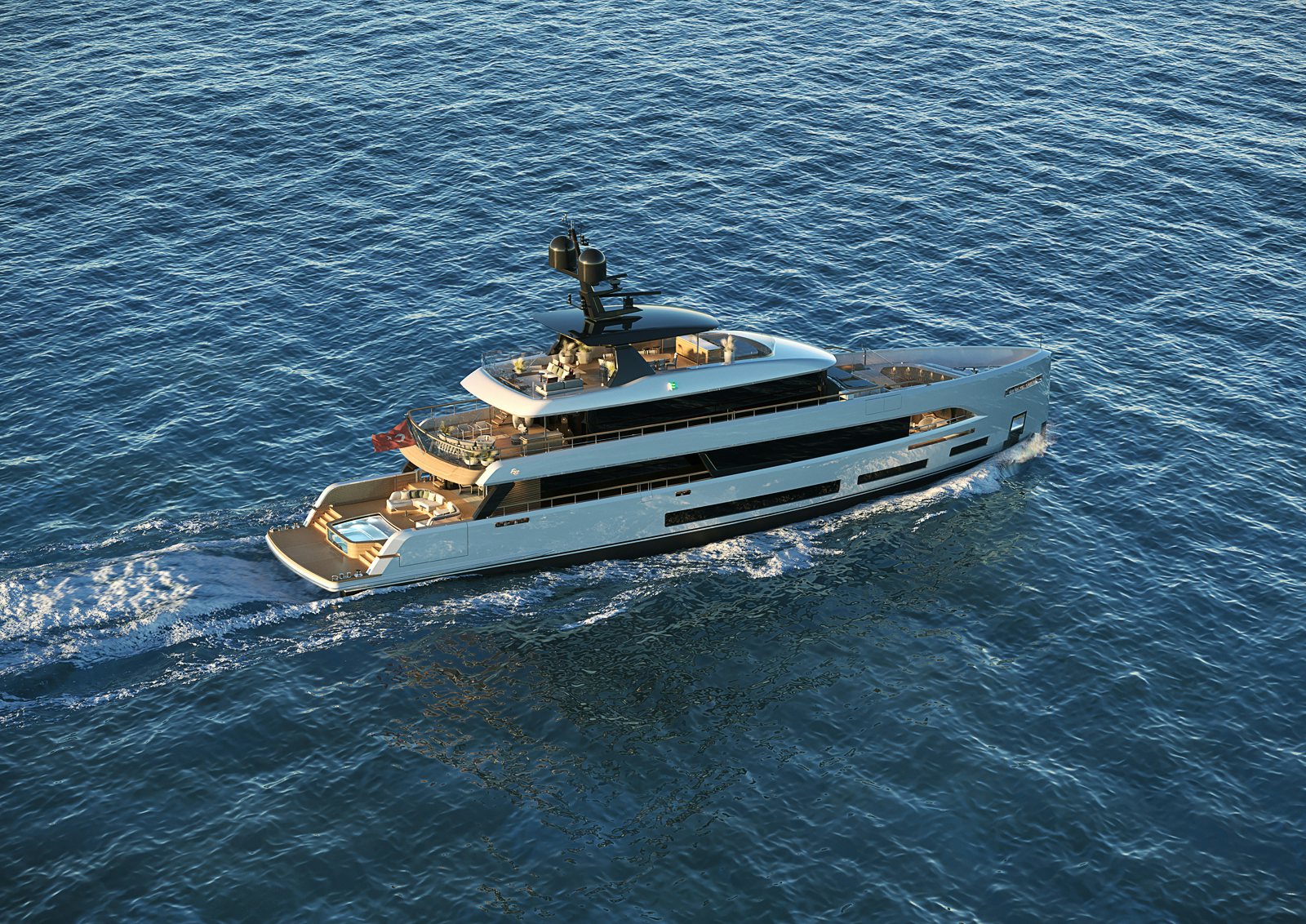 a boat in the water aboard SIRENA 42M/01 Yacht for Sale