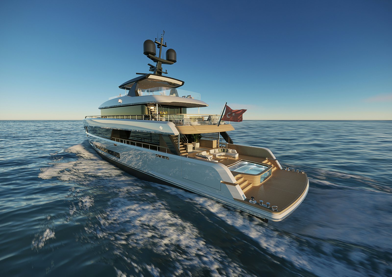 a boat in the water aboard SIRENA 42M/01 Yacht for Sale