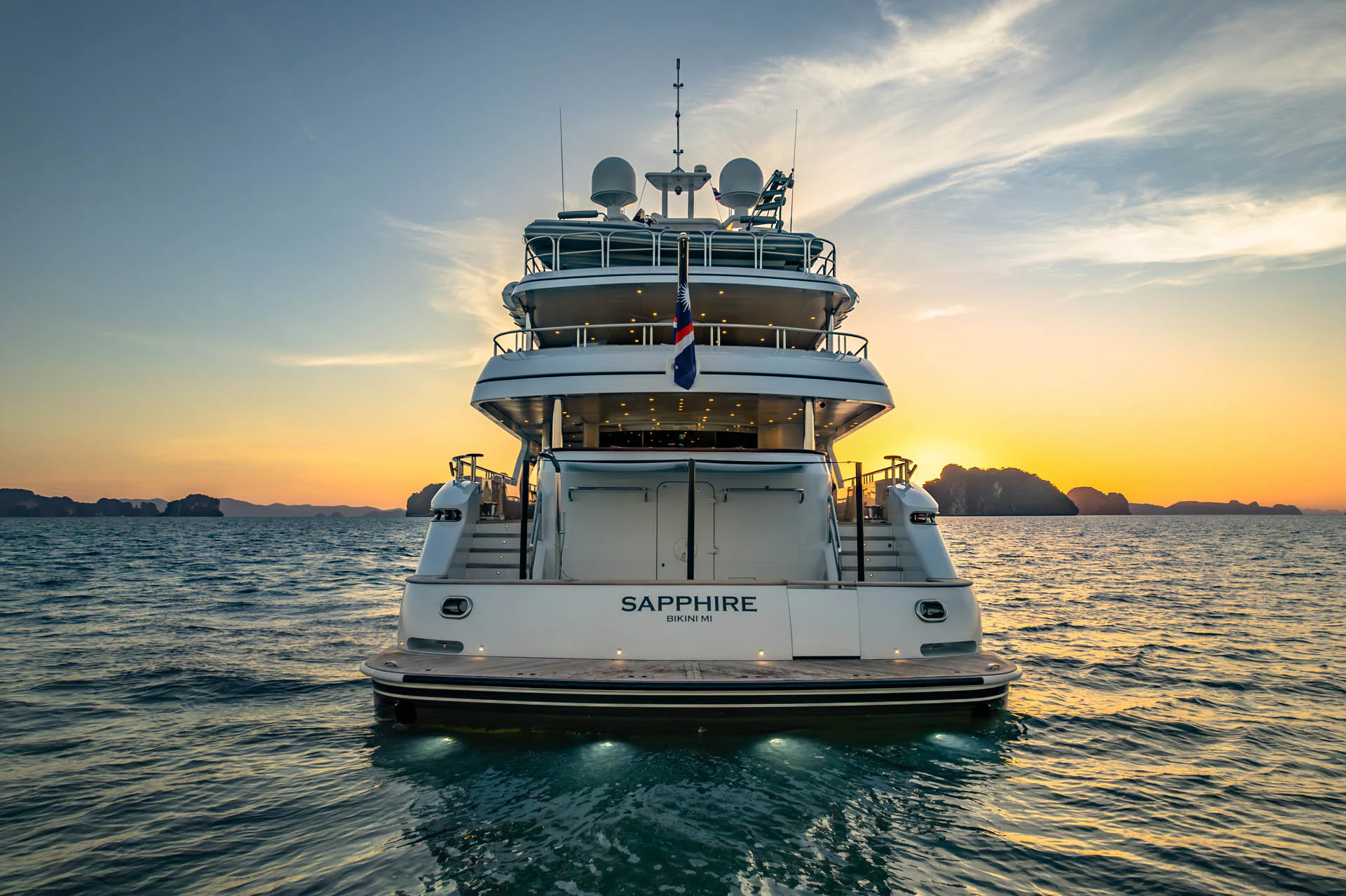 a boat in the water aboard SWEET CAROLINE II Yacht for Sale