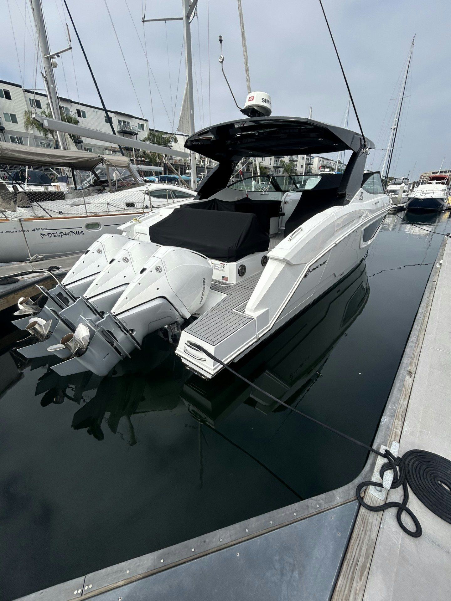 a boat in the water aboard TRUE Yacht for Sale