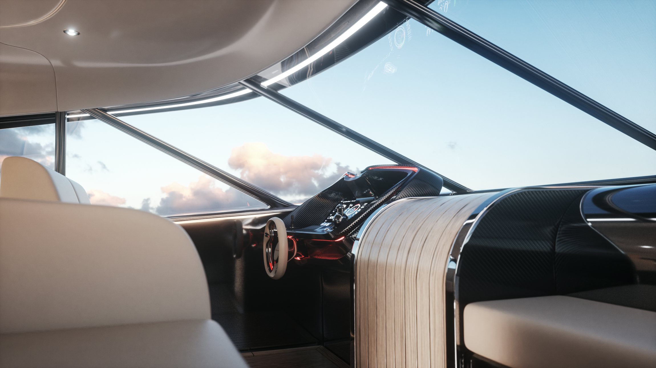 the interior of a car aboard 80 VELOCE Yacht for Sale