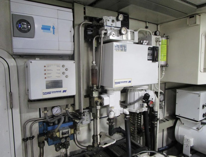 a close-up of a machine aboard FANCIER NANCI Yacht for Sale