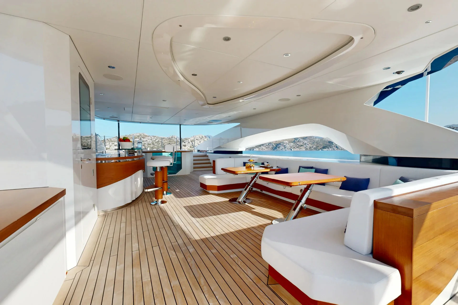 inside of a boat aboard ETERNAL SPARK Yacht for Charter